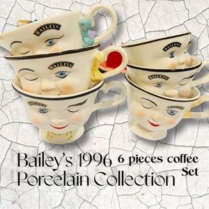 Bailey’s YUM Winking Face Limited Edition 4 Cup, sugar and creamer set